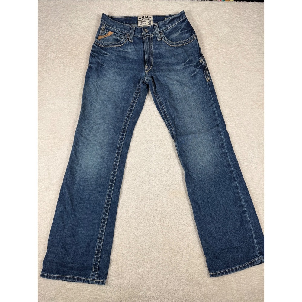 Ariat M4 Relaxed Boot Cut Jeans Mens 28x32 Blue Good Denim Western Workwear